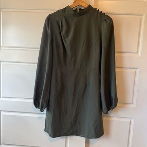 ASOS Dark Green Long Sleeve Dress
